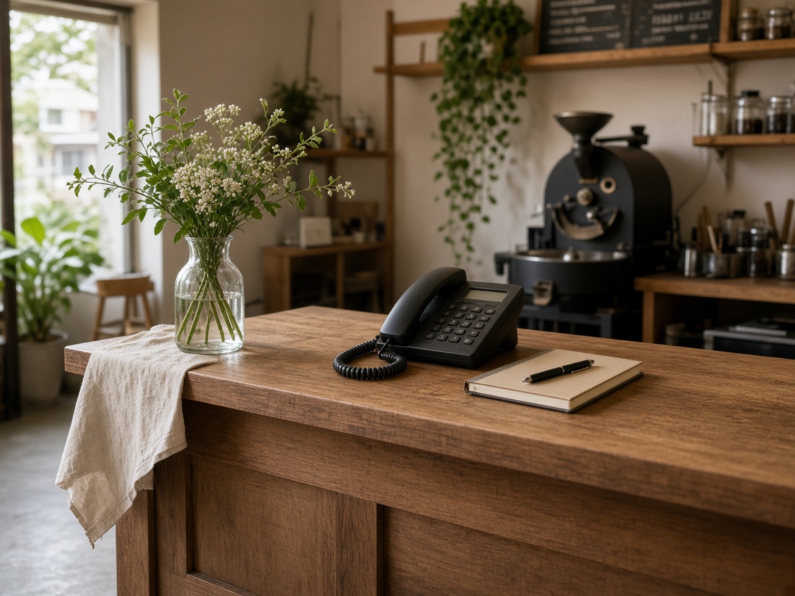 Contact desk at Hazelfield Studio in Taichung